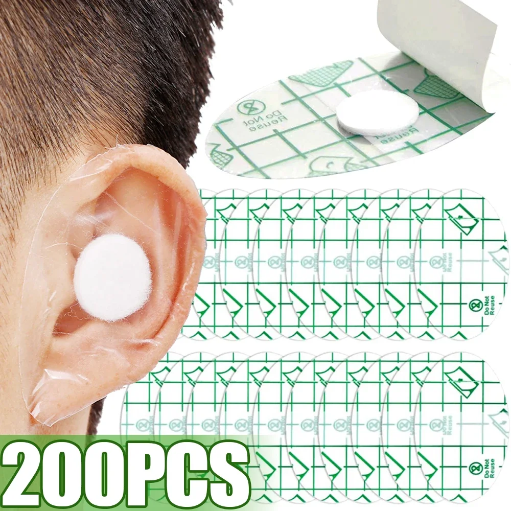 20-200Pcs Disposable Waterproof Ear Stickers Adults Baby Shower Ear Pad Cover Salon Hairdressing Dye Shield Anti-Wear Heel Patch