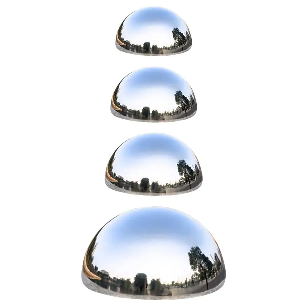 

4Pcs Reflective Gazing Balls Stainless Steel Mirror Globe Outdoor Garden Decorative Spheres Relaxing Atmosphere