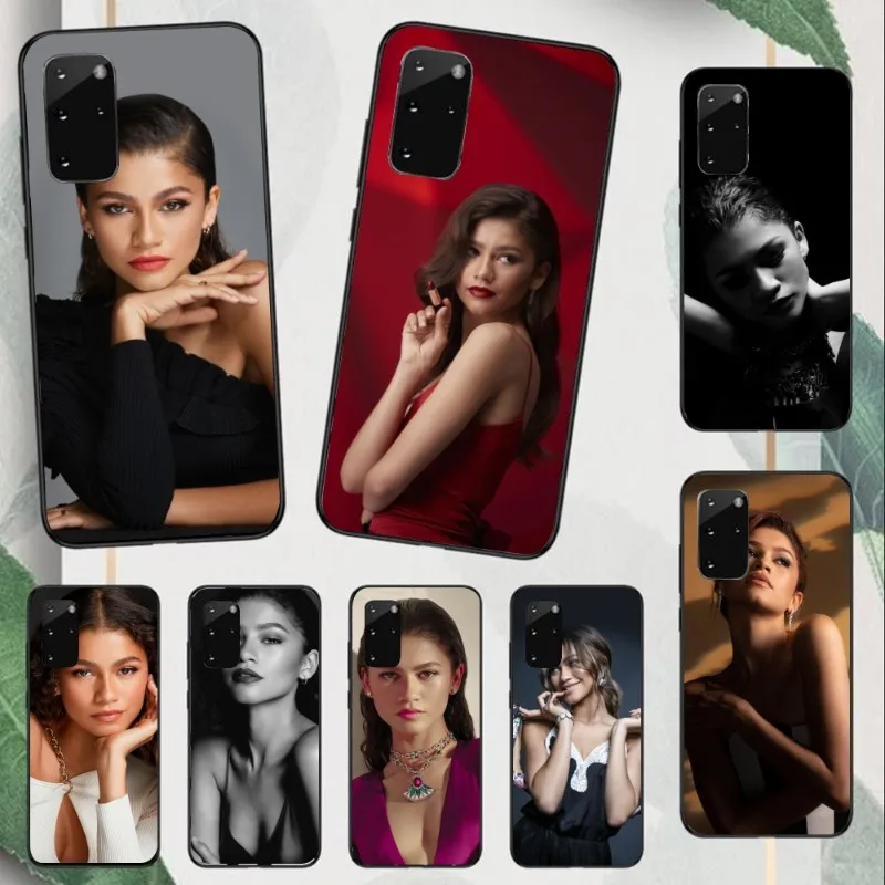 Fashion Zendaya Mobile Cell Phone Case for Samsung Note 9 10 20 Plus Pro Ultra J6 J5 J7 J8 Black Soft Phone Cover Funda