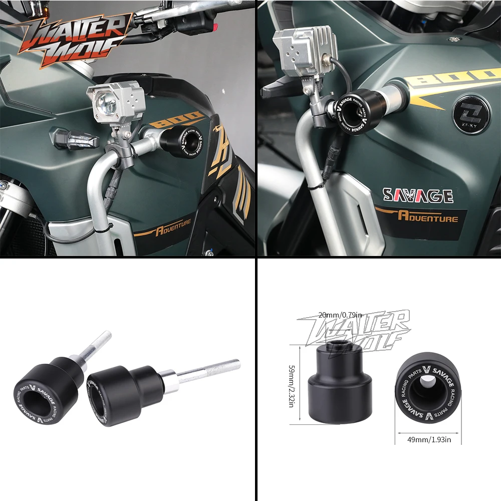 For KOVE 800X Pro Super Adventure License Plate Frame Sliders Wheel Axle Spools Sliders Guard Clutch Lever Handguards Mirrors - Image 4