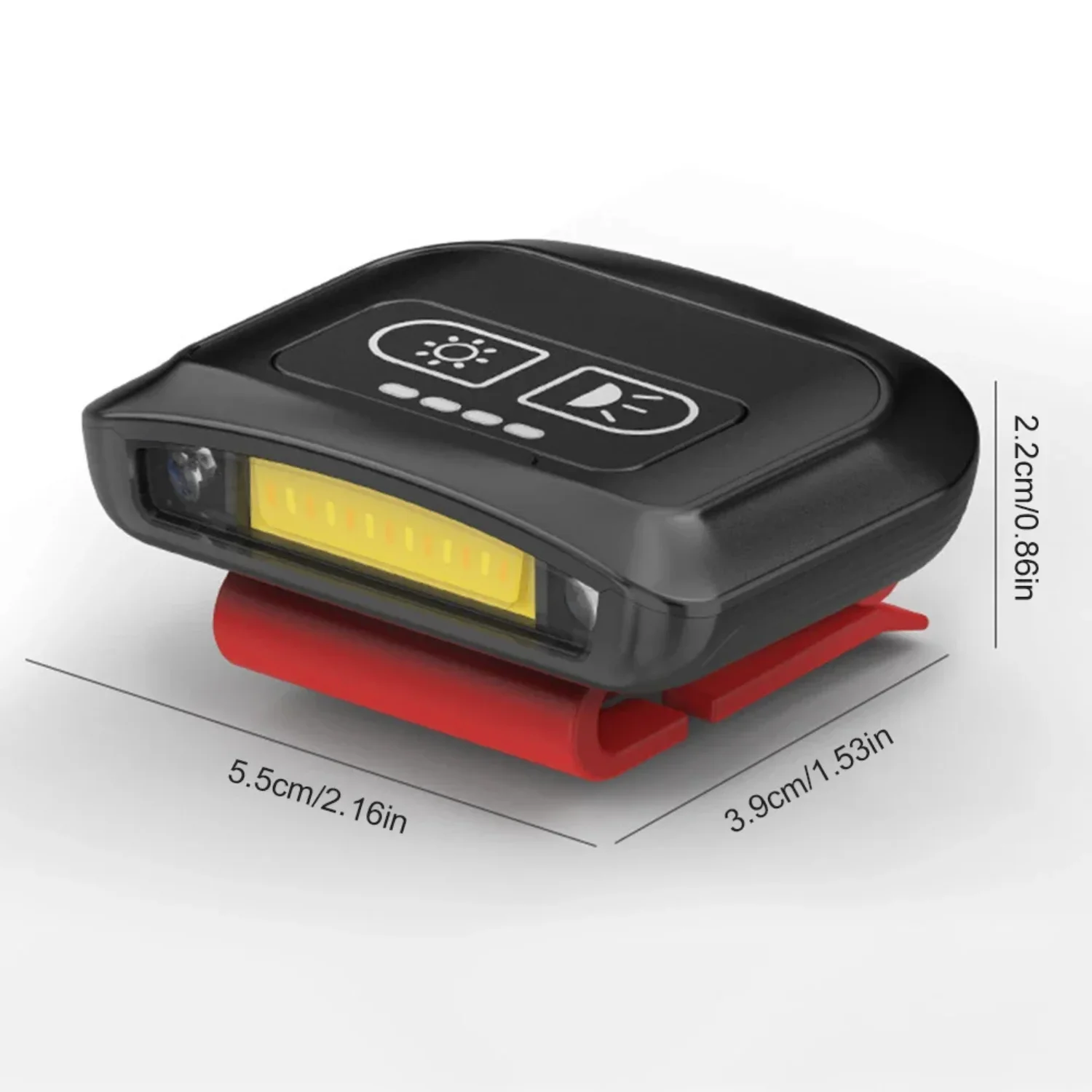 COB قبعة كليب ضوء 80LM 500mAh التعريفي العلوي USB مصباح يدوي قابل لإعادة الشحن مقاوم للماء التخييم الصيد التنزه