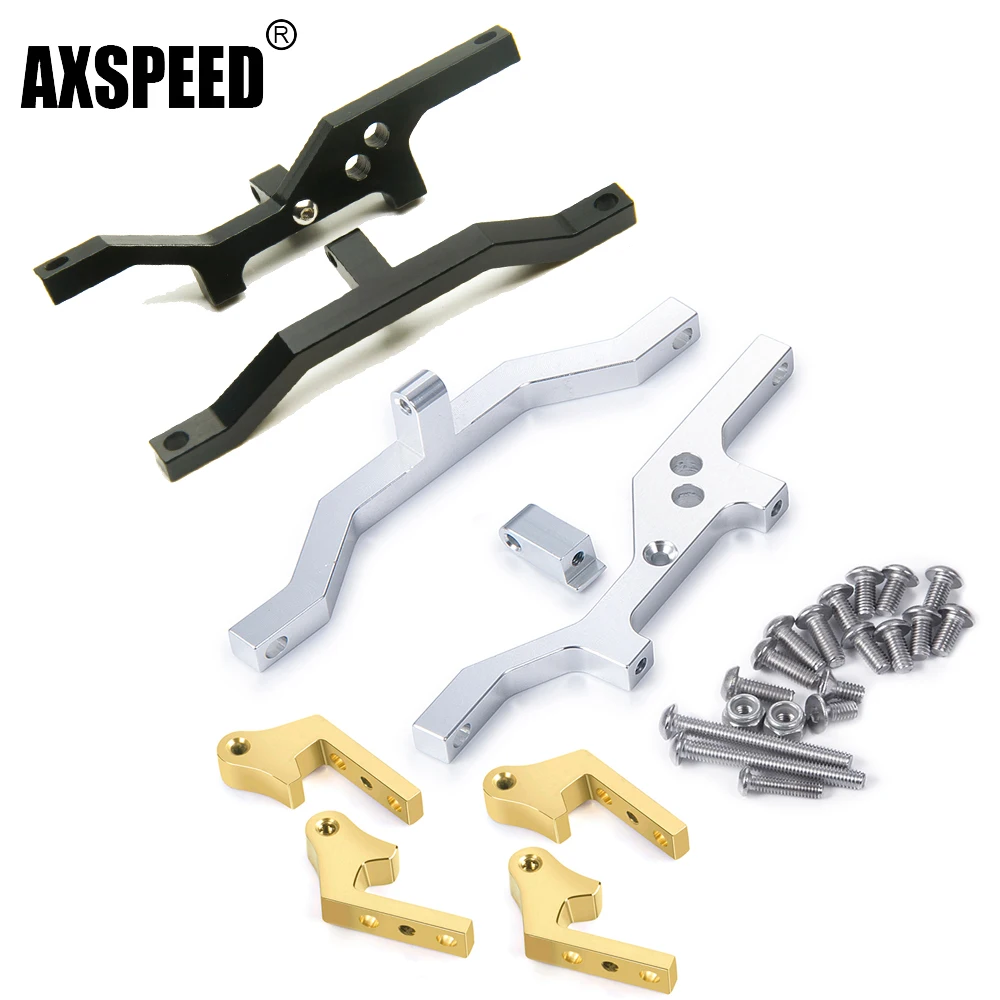 AXSPEED Aluminum Metal Black / Silver Front Axle  Upper Link Mount For 1/10 D90 II RC Crawler Car Upgrade Parts