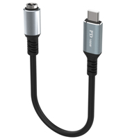 USB C-type male input DC 5.5 x 2.1mm female power cord, maximum 100W, suitable for charging mobile phones and tablets -23.5cm