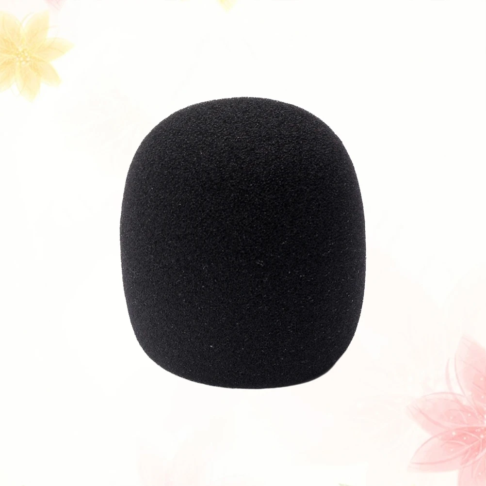 

10pcs 40MM Microphone Cover Professional Thicken Microphone Accessories Protective Shield Sponge Microphone (Black)