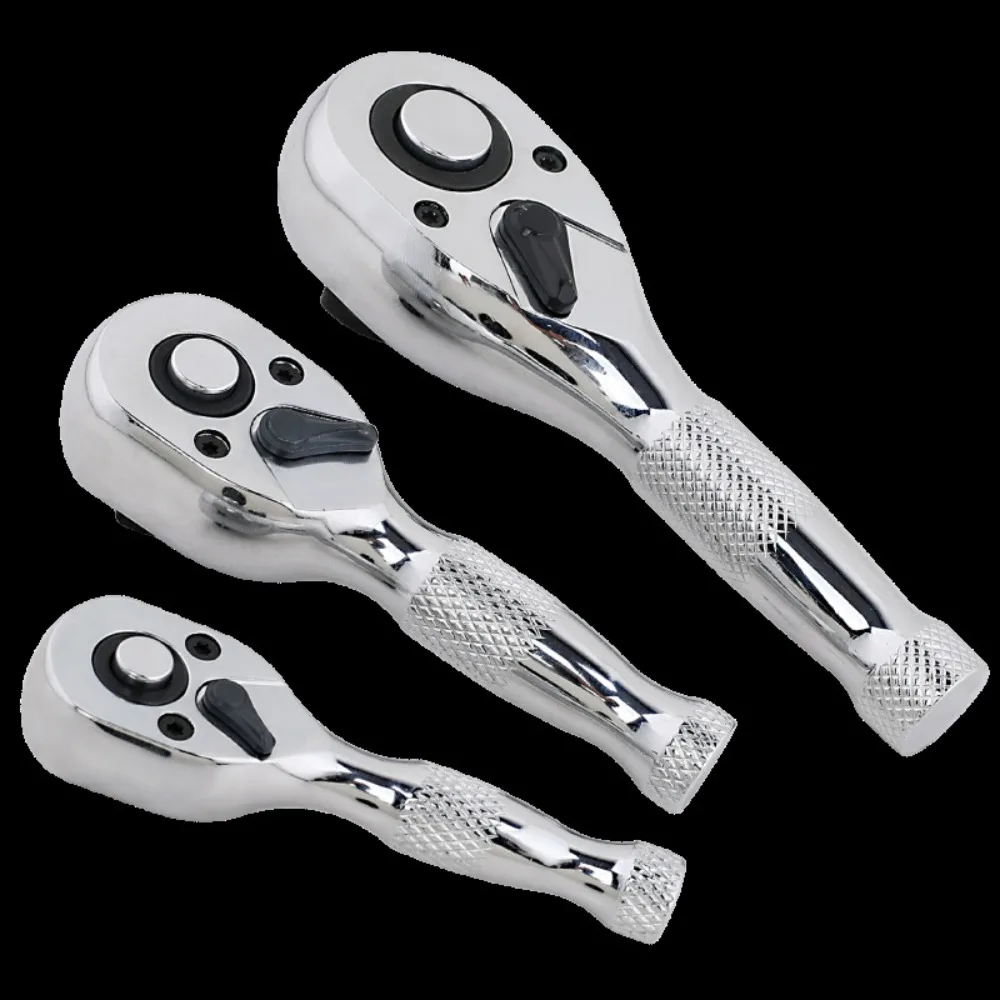 1/4 3/8 1/2 72 Teeth Quick Socket Mini Ratchet Wrench Spanner 2-in-1 Dual Head Stubby Torque Wrench Repair Hand Tools