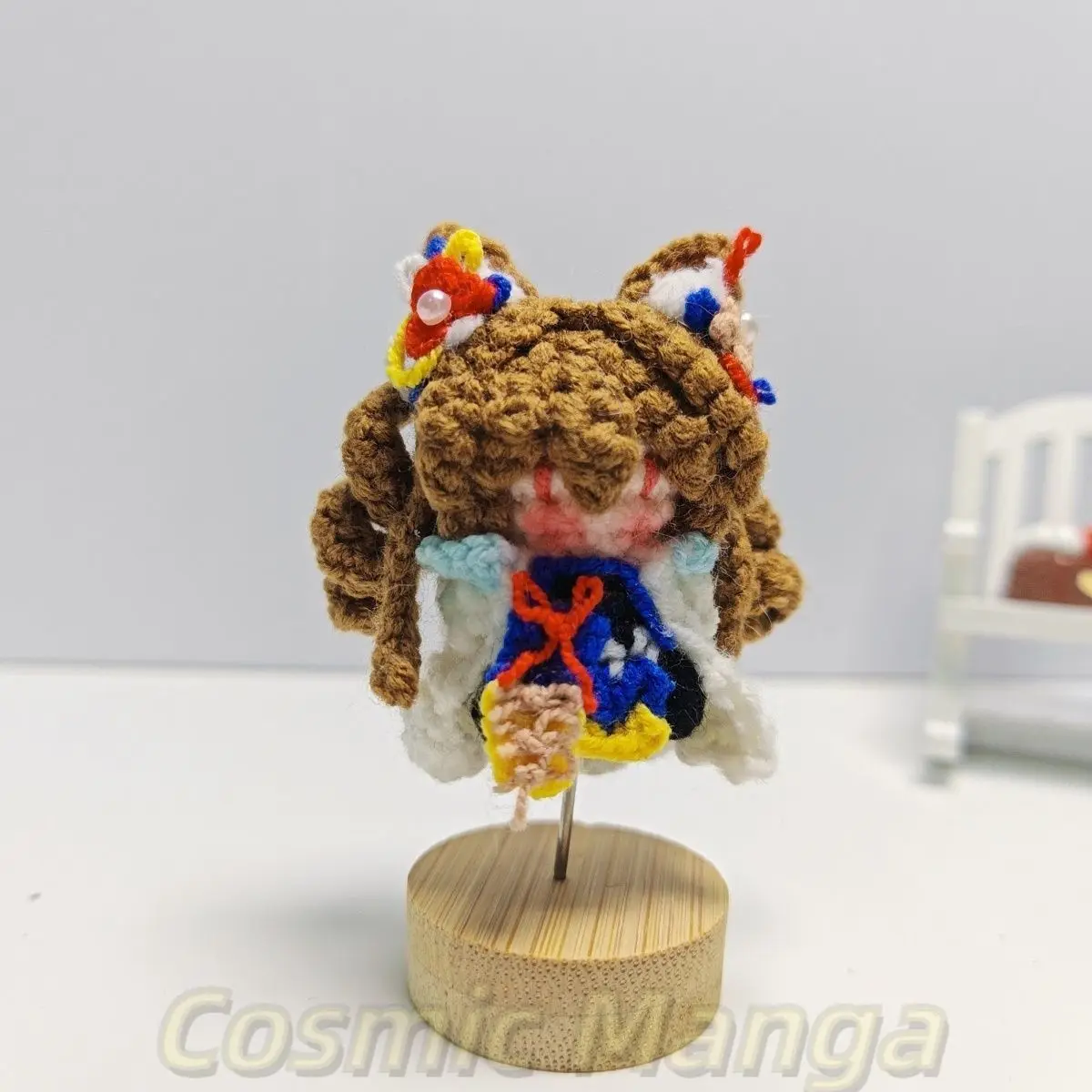 Game Arknights: Endfield Gilberta Cosplay Cute Handmade Crocheting Stuffed Animal Keychain Puppet  Keyring Halloween Gift - view 6