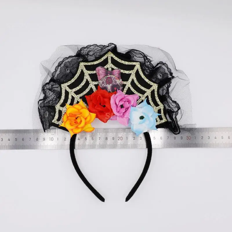 Spider Web Hairpin Holiday Accessories Detailed Ghost Party Headwear Halloween Headband Skull Hair Accessories Fashionable Trend