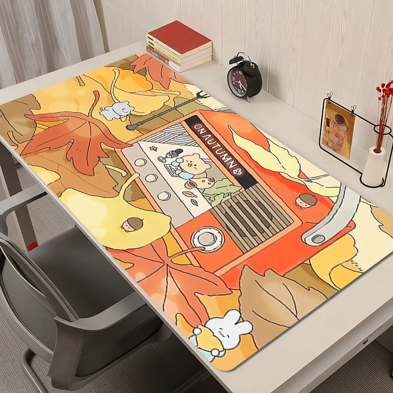

Mouse Pad Office Laptop Gaming Accessories Mousepad Cartoon Squirrel Kawaii Desk Mouse Mat PC Cozi Lofi Plant Anime Keyboard Pad
