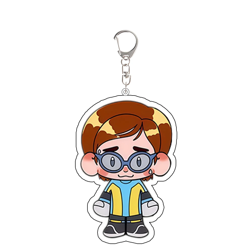 لإرسال لعبة بريزم Phenomaman شقراء السترة Malevola روبرت سلسلة مفاتيح مصنوعة من الأكريليك الطرفية على ظهره قلادة مهرجان هدية