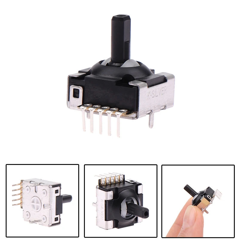 For Switch Pro Handle Black Hall Effect Rocker Handle Hall IC Rocker Analog Sensor Module Bent Needle Hall Rocker