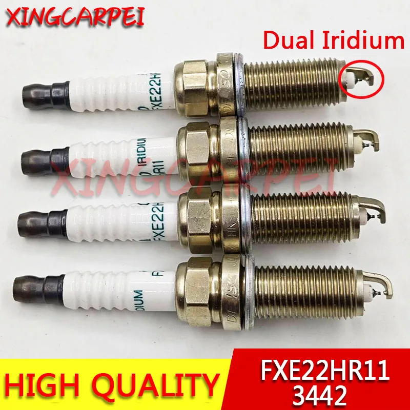 4-6pcs FXE22HR11 3442 Dual Iridium Spark Plug for Nissan 350Z Altima Maxima Murano Pathfinder Quest V6 VQ35 3.5L 22401-EW61C