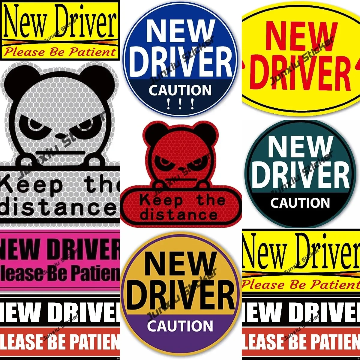 Funny New Driver Sticker Please Be Patient Tape Conspicuity Safety Warning Vinyl Decal Keep Distance Reflective Cover Decortion