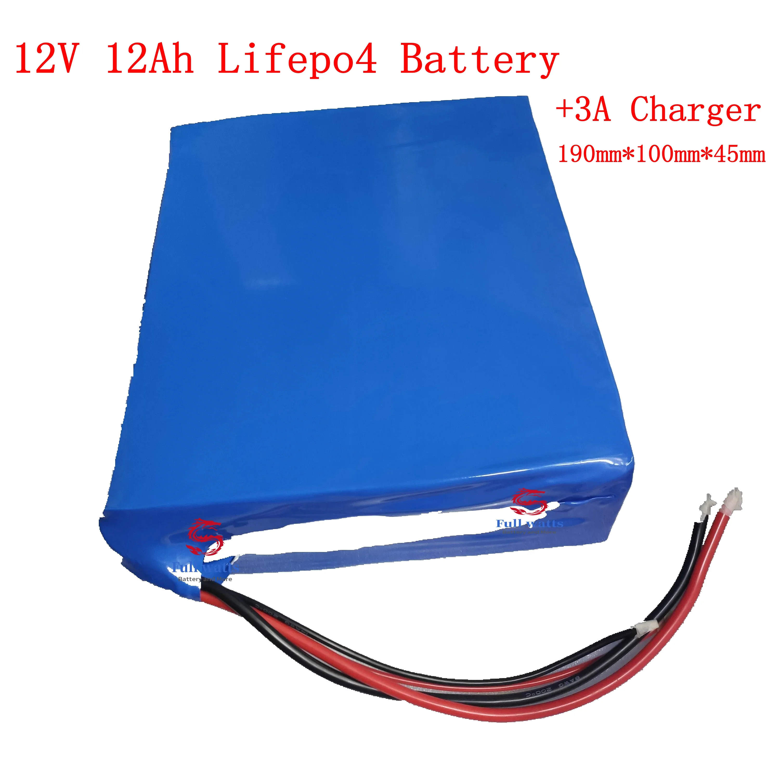 1pcs bateria recargable 12V 12Ah lithium battery pack lifepo4 12V for washing machine fishing lamp xenon lights cctv camera led