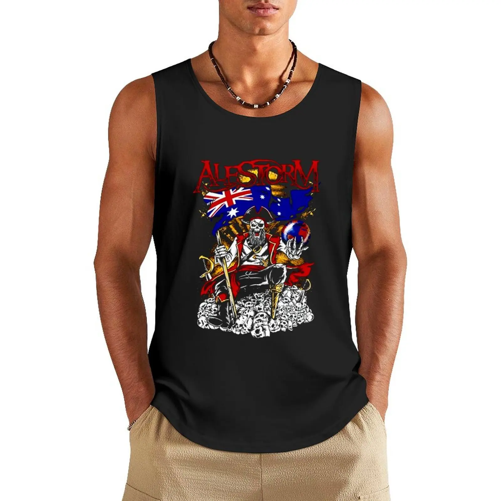 

wakwaww US 61 alestorm best selling Tank Top mens clothing Top men gym clothing