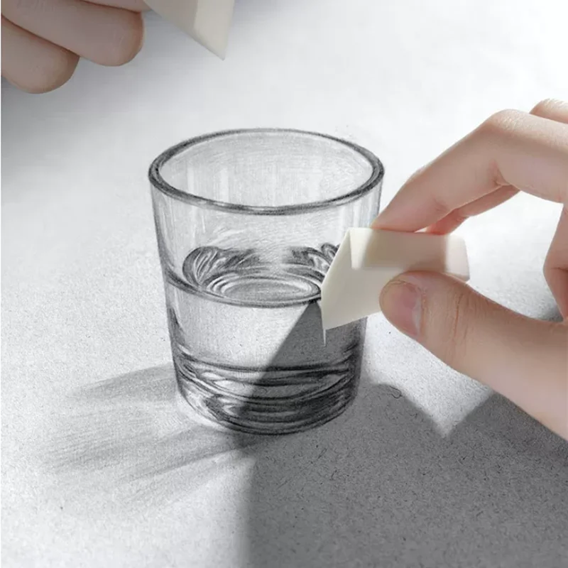 Sakura stationery professional drawing triangle rubber sketch drawing sketch white 8 pieces/boxed sharp corner design