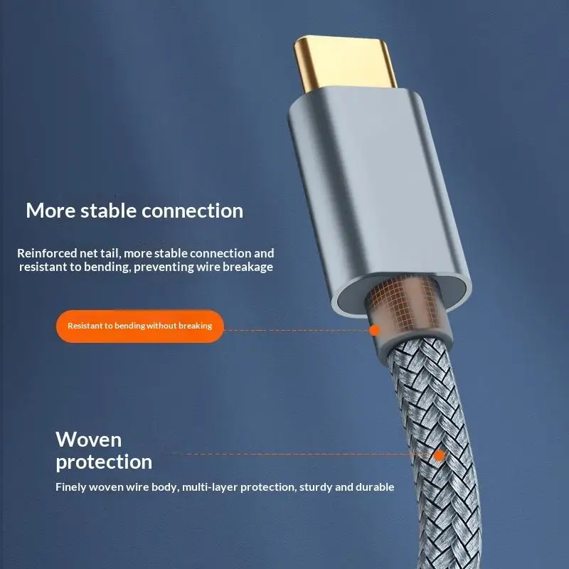 New USB C To USB B 2.0 Printer Cable Braided Printer Scanner Controller Cable Electronic Musical Instrument Data Cable