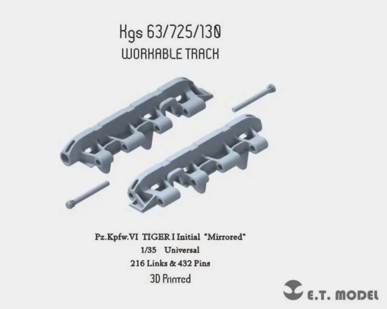 ET Model P35-005 1/35 TIGER I Initial Workable Track 