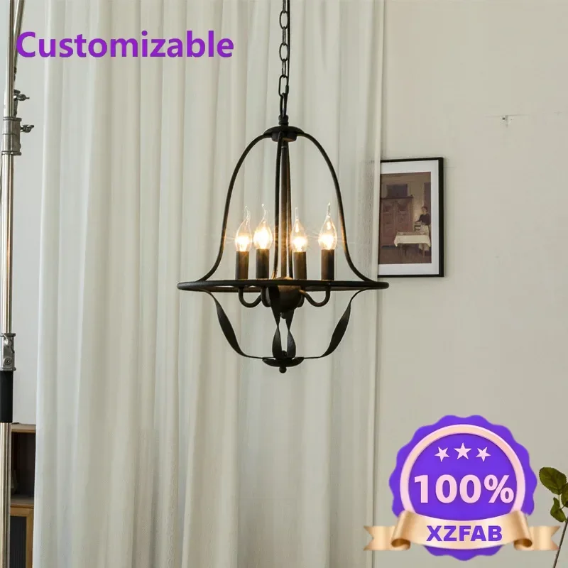 Factory Direct 2026 American restaurant chandelier, designer art creativity Internet celebrity retro home villa living room hote