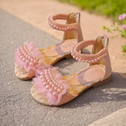 PURPLE PINK WHITE Children Shoes Girls Princess Shoes Fashion Girls Sandals Kids Designer Single Shoes Summer New Girls Sandals