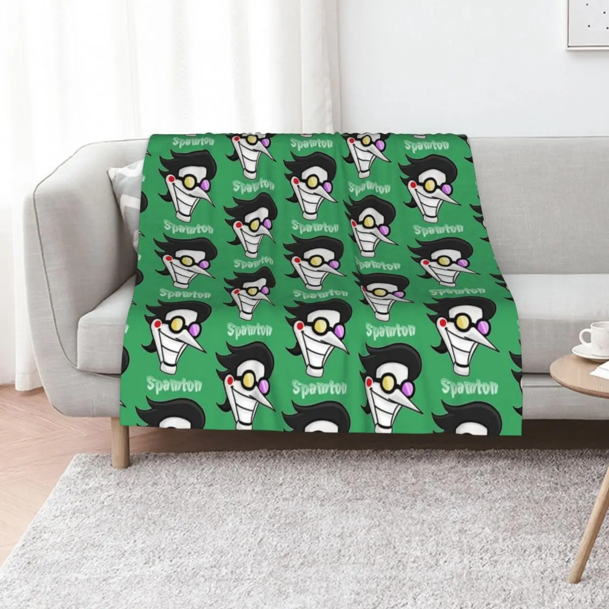 

Deltarune Spamton Throw Blanket Cute Loose Hairys Soft Blankets