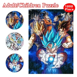 Dragon Ball Jigsaw Puzzle Cartoon Wood Puzzle 1000 Piece Super Saiyan Puzzles for Adults Family Gifts Kid Educational Toys