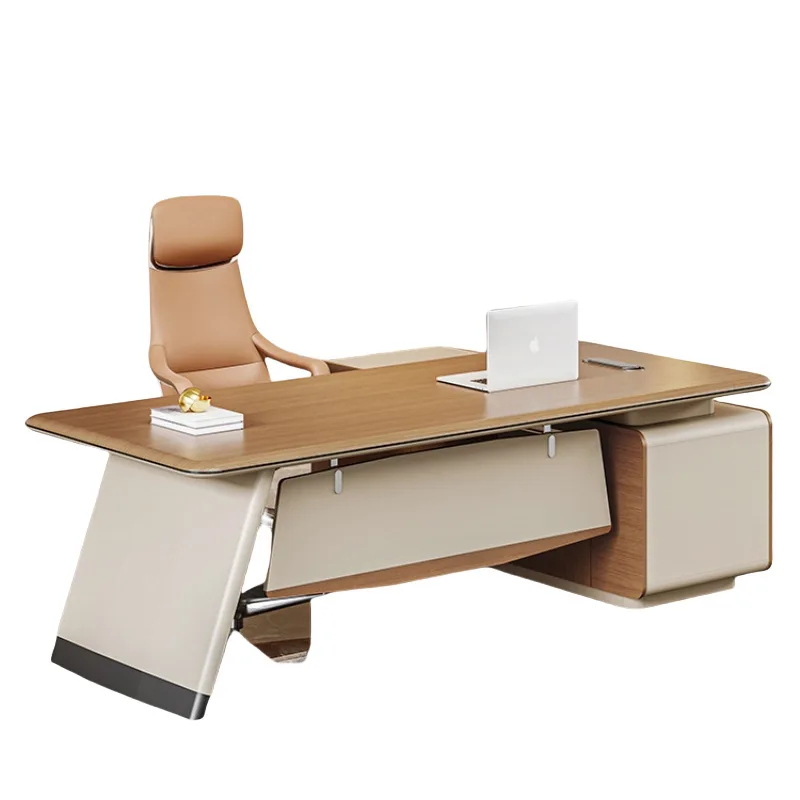 

2025 new model to the store boss simple modern president table office furniture light luxury manager large class desk table