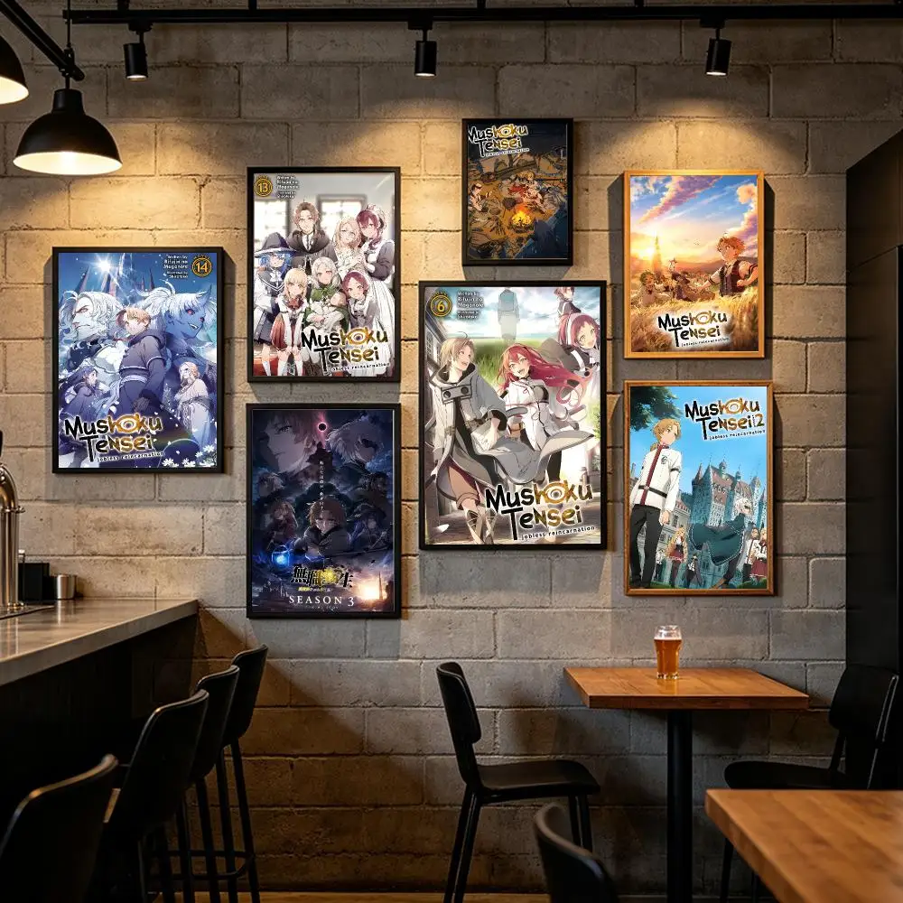M-Mushoku Tensei J-Jobless Reincarnation Animation Poster Art HD Art Sticky Wall Waterproof Home Living Room Bar Decoration
