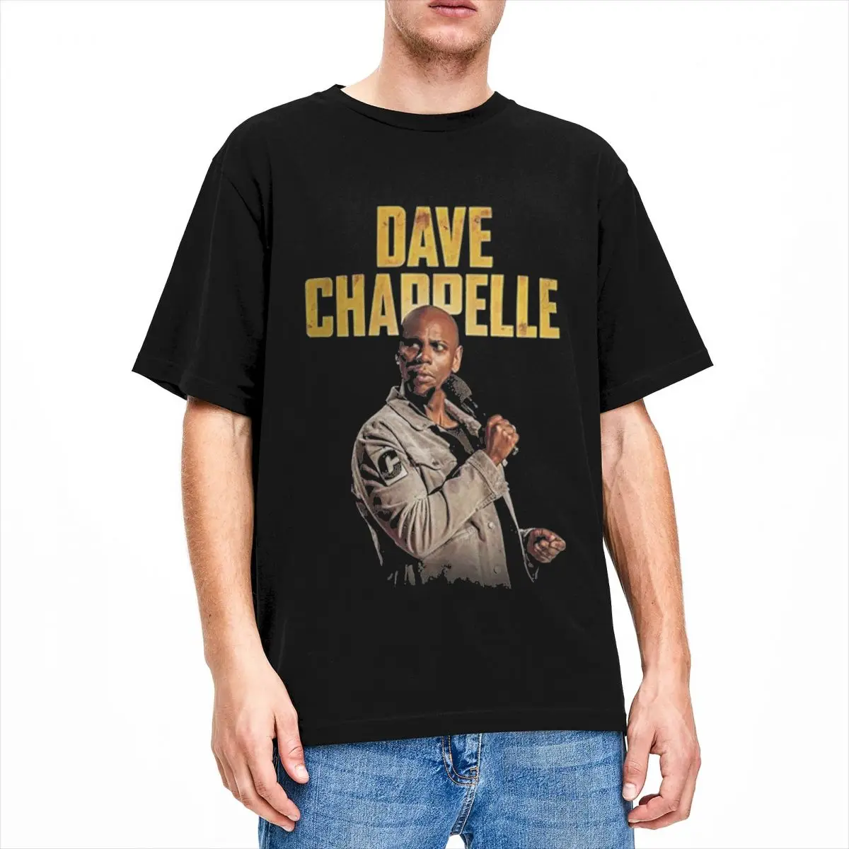 Vintage Dave Chappelle Comedy Actor T-Shirts Men Women Round Neck 100% Cotton Humor Short Sleeve Tees Summer Clothing