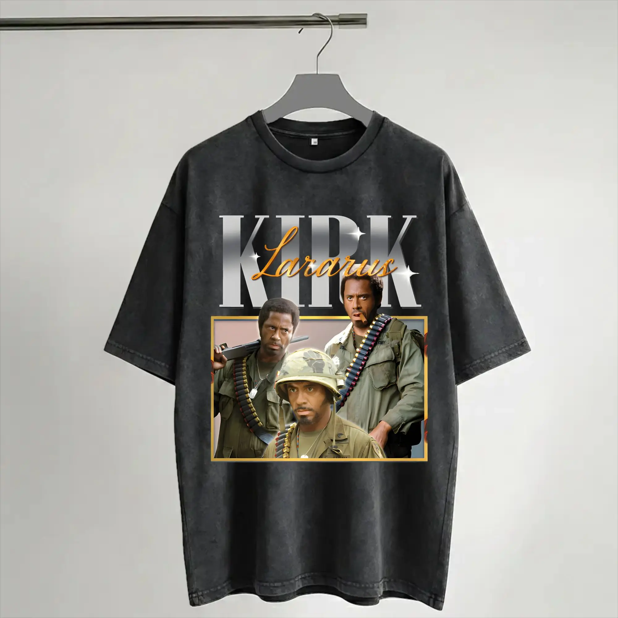 Tropic Thunder Movie Apparel Washed T Shirt for Men Women Streetwear Hip Hop T-Shirt Graphic Printed  Tees Tops Short Sleeve