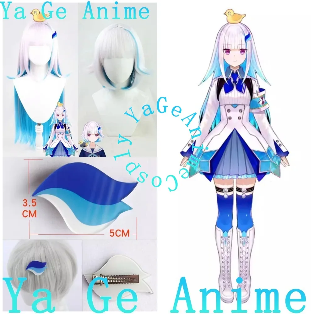 

Парик для косплея Lize Helesta, двухцветный, с аксессуарами для головного убора, в стиле виртуальной идол-принцессы