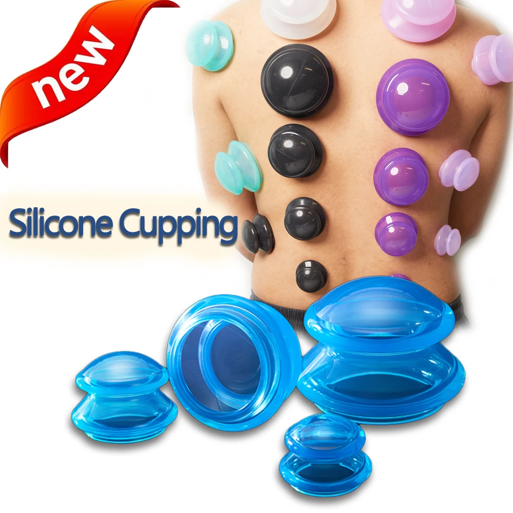 4Pcs Vacuum Cupping Set High Strength Adsorption Magnetic Massager Therapy Cans Home Beauty Salon Special Body Cupping Tools Set