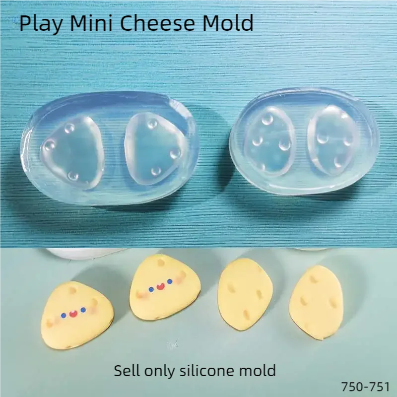 

DIY Handcraft Cheese Epoxy Resin Mold Food Play Miniature Pinching Mould Epoxy Resin Mold UV Resin Moldse