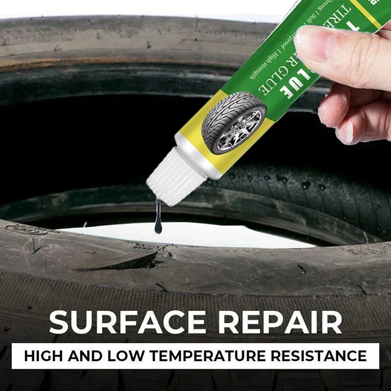 Black Liquid Tire Repair Adhesive,Heavy Duty Strong Rubber Glue,Instant Bond,Wear Resistant Non-Corrosive for Tire Rubber Repair