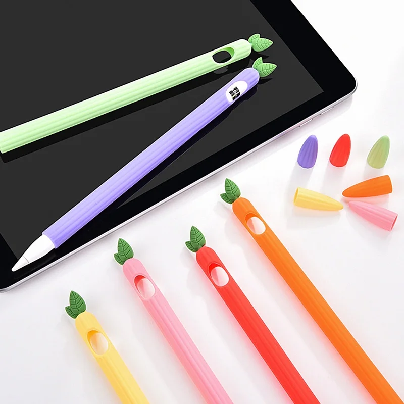 

Милый силиконовый чехол в виде овоща для стилуса Apple Pencil 1-го и 2-го поколения, защитный чехол-накладка для смарт-стилуса