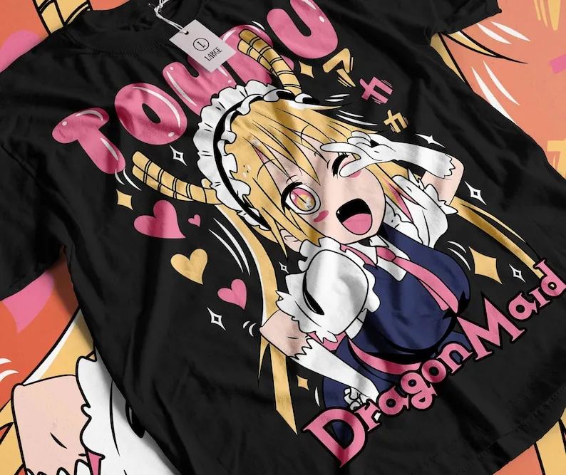 Tohru T-shirt Kobayashi-san Chi no Maid Dragon Girl waifu anime Shirt All Size