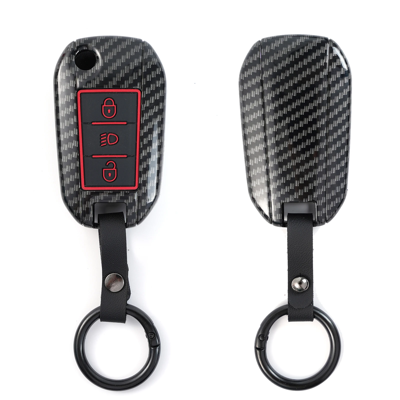 Carbon Car Key Cover Case Shell Remote Smart Key Fob For Peugeot 208 2008 308 3008 508 408 307 4008 for Citroen C3 C4 C5 C6 C8