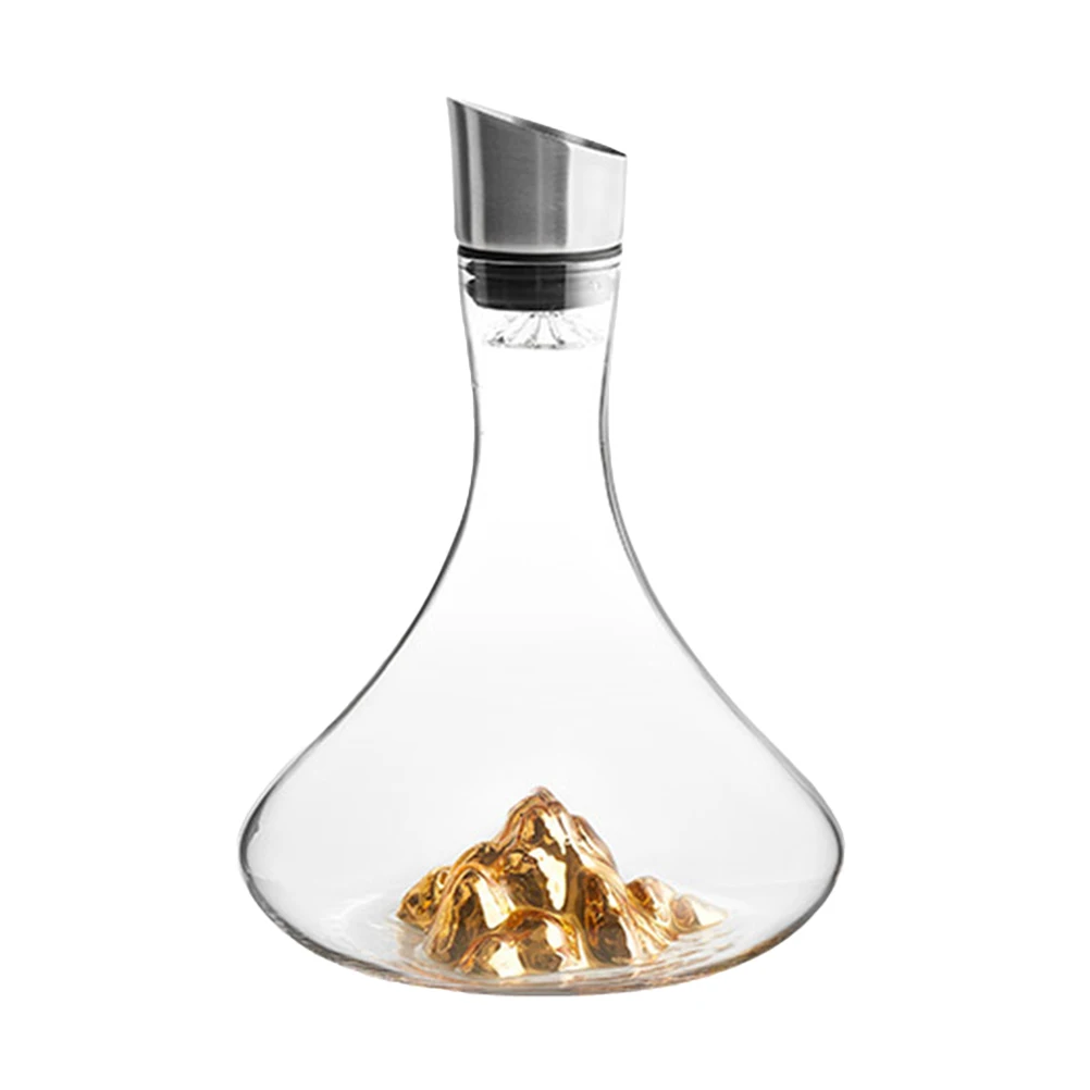 

Crystal Decanter Large Glass Safe Transparent Inclined Mouth Simple Container Practical Elegant Design Smooth Touch
