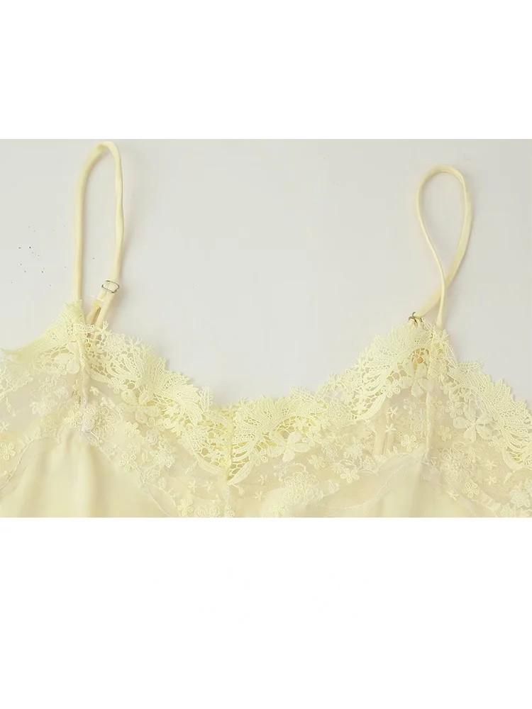 여성 패션 솔리드 백리스 실크 언더웨어 스타일 슈트 V넥 슬링 민소매 탑+버튼 장식 하이웨이스트 반바지