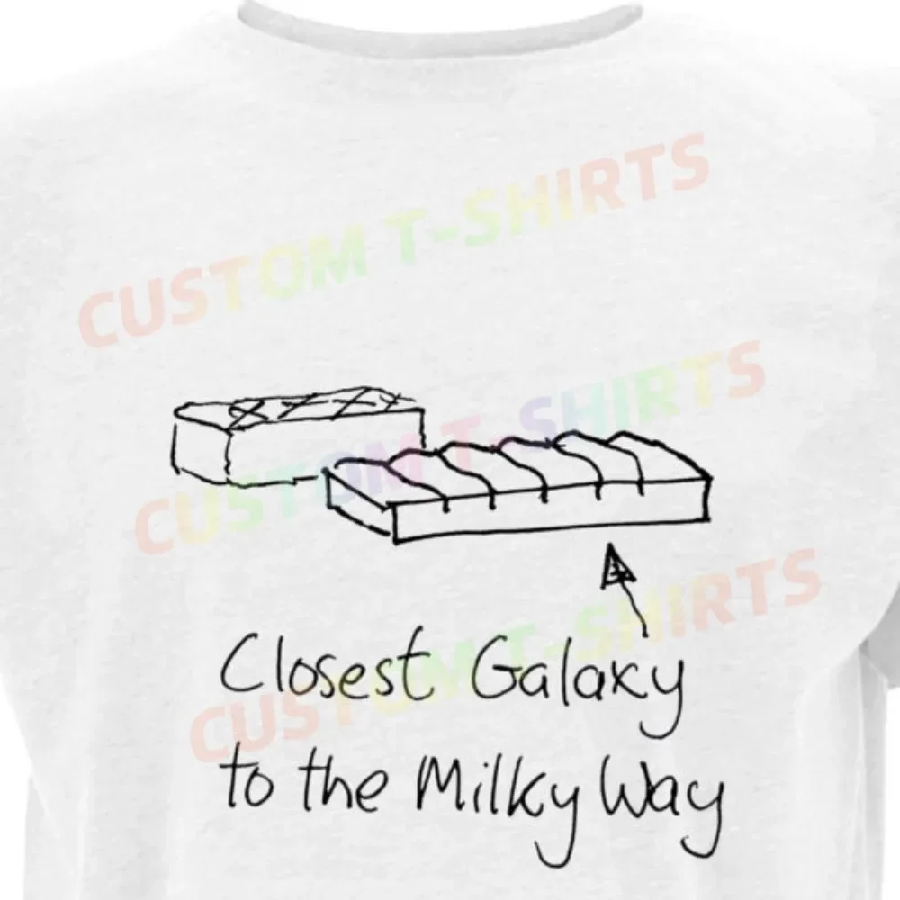 

206 50_Closest_Galaxy_to_the_Milky_Way Fans' comic-style hand-drawn pattern T-shirts for both men and women in summer
