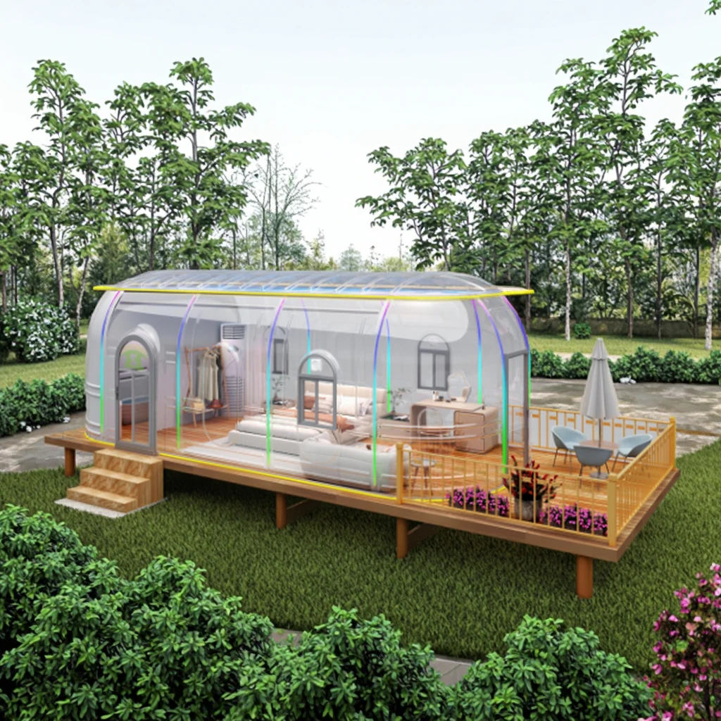 Modern Design Smart Star Igloo Dome House Tent Popular Polycarbonate Transparent Camping Container Outdoor PC Steel Application
