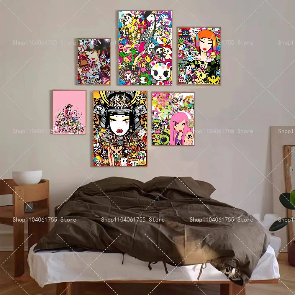 Japan Tokidoki Poster Self-adhesive Art Waterproof Paper Sticker Coffee House Bar Room Wall Decor
