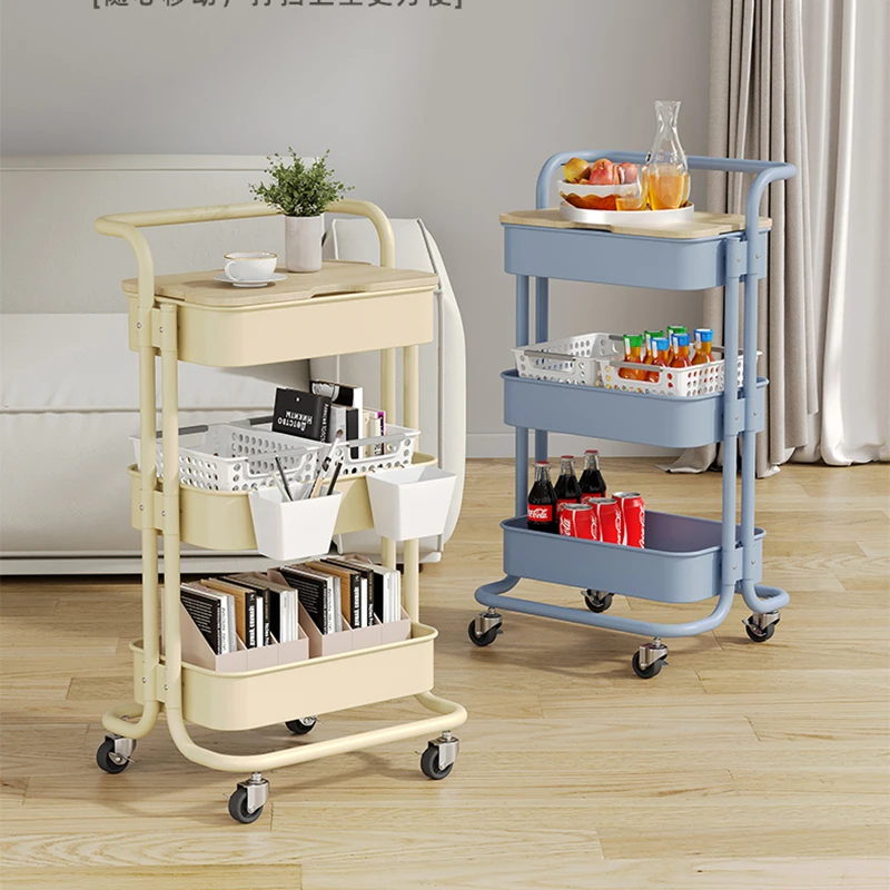 Kitchen Trolley Grocery Cart Furniture Push Dolly Home Storage Tool Handcart Organizer Carrito Auxiliar Organizador Spa Wheels