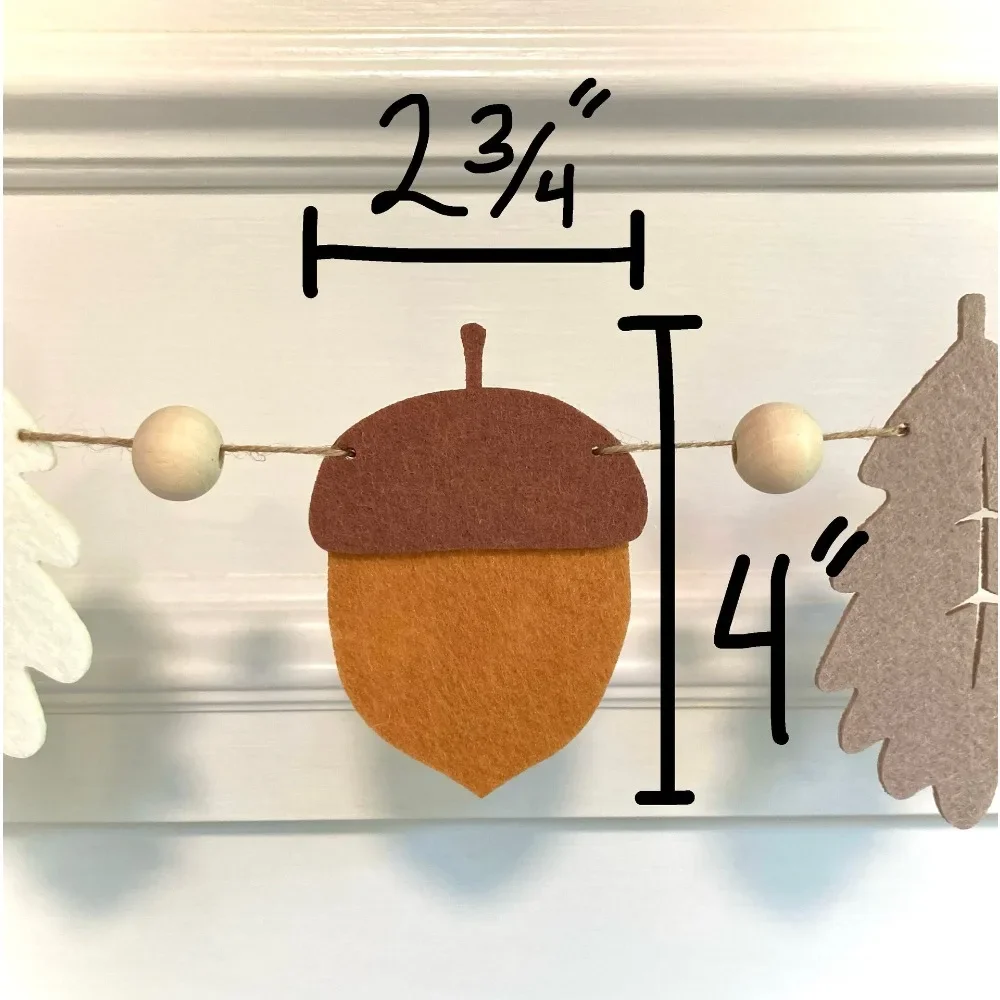 Thanksgiving Seasonal Home Decoration Home Decor Items Halloween Party Fireplace Mantle Wall Decoration Bead Felt Decor Gift