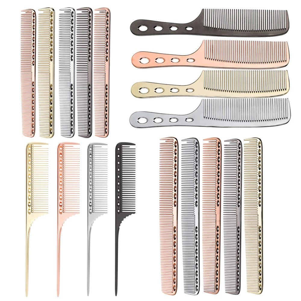 1pc ultra fino espaço de alumínio pente de cabelo pro cabeleireiro pentes corte de cabelo estilo escova de cabelo ferramentas barbeiro salão accessaries