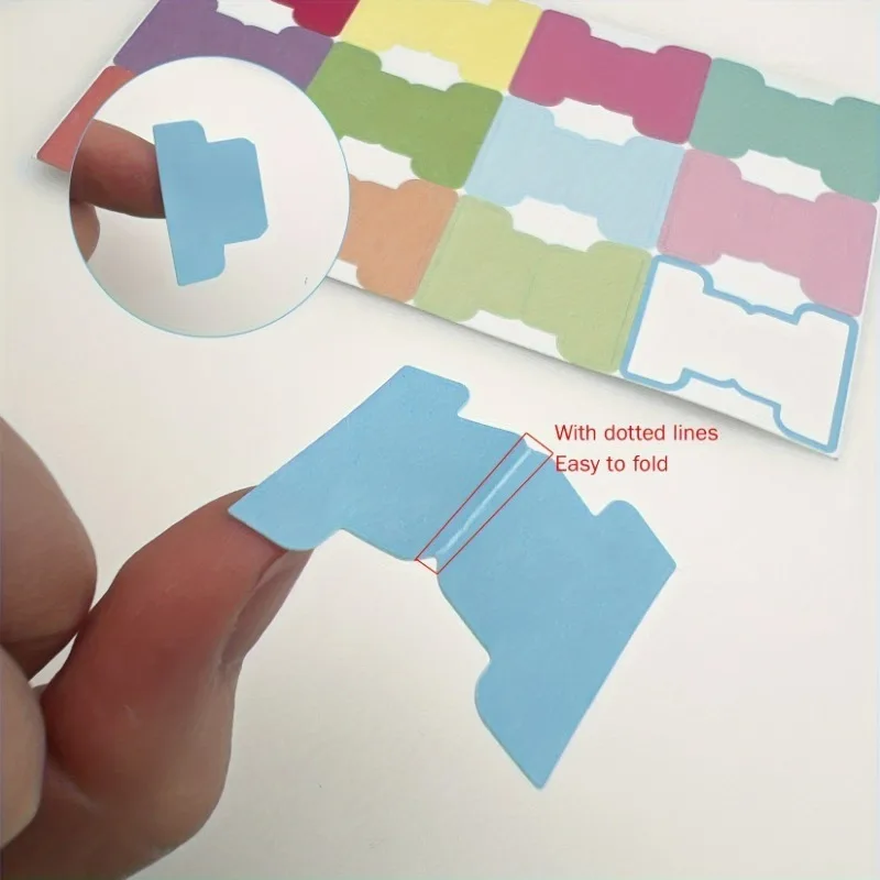 Schede indice adesive colorate: segnalibri di pagina bifacciali scrivibili, adesivi per pianificatori, etichette e classificanti per annotazioni di libri
