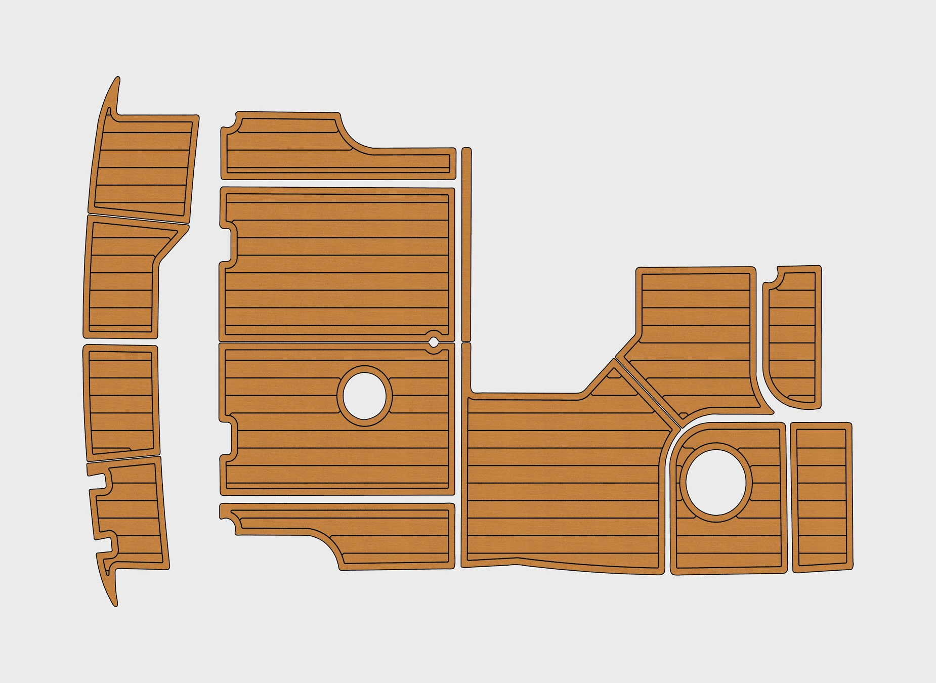 

Нескользящий коврик из морского искусственного тикового EVA — самоклеящаяся подкладка для палубы лодки Wellcraft 23 SE 1995-1996 гг., 1/4 дюйма (6 мм), для кабины и палубы