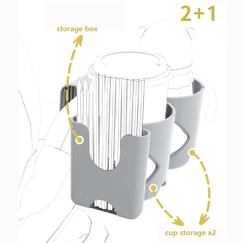 Porte-boisson pour sièges d'auto pour bébé, porte-gobelet sécurisé Stable en ABS pour les longs voyages