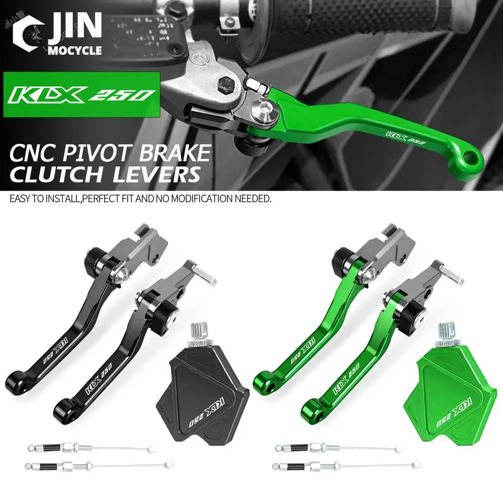 For Kawasaki KLX250 D-TRACKER 1998-2007 2006 2005 Accessories CNC Stunt Clutch Lever Easy Pull Cable System Brake Clutch Levers