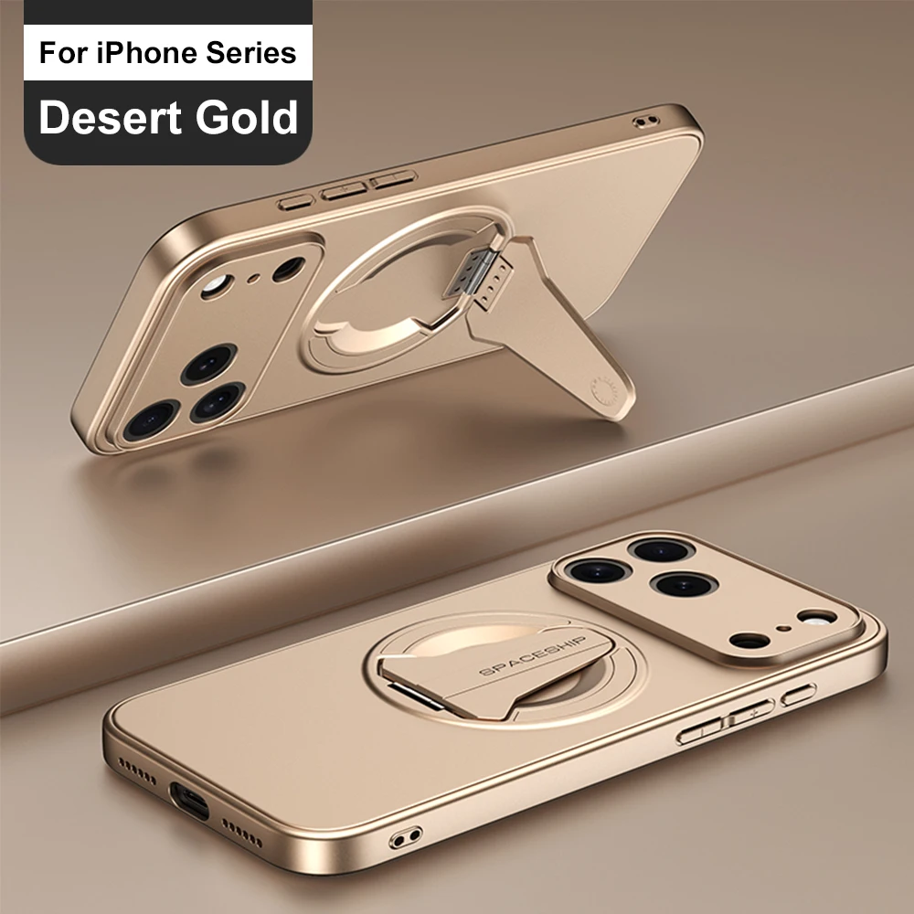 Capa Magnética iPhone com Suporte Dobrável e Proteção de Lente