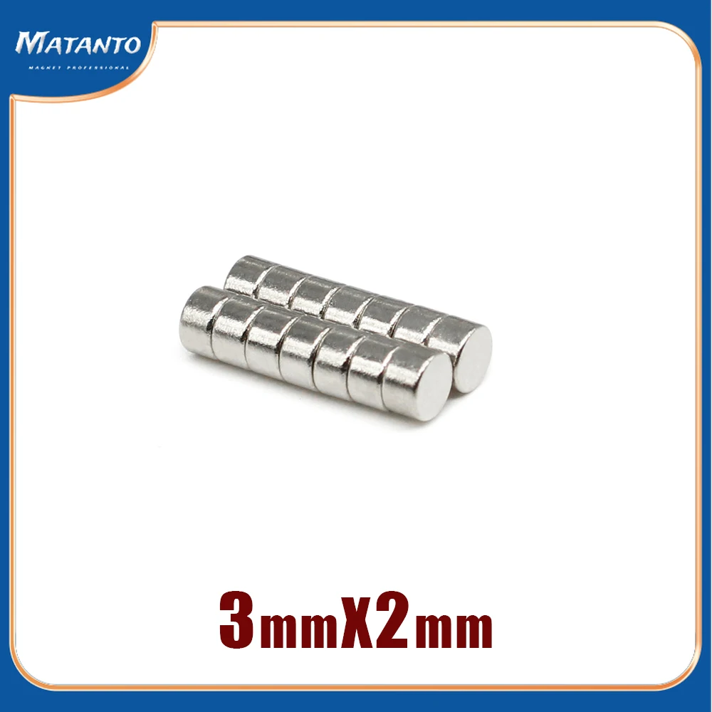 100/200/500/1000/2000PCS 3x2mm Small Circular Magnets 3x2mmfor Home Refrigerators, Offices DIY